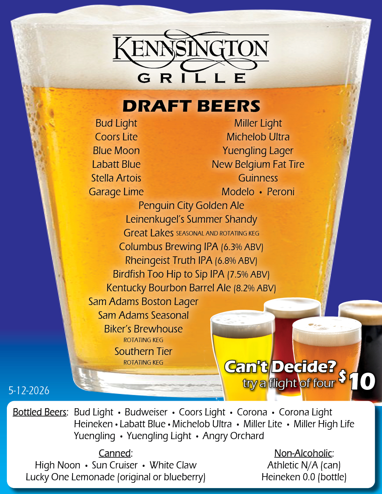 Beer, Cocktails, Wine & More! - Kennsington Golf Club